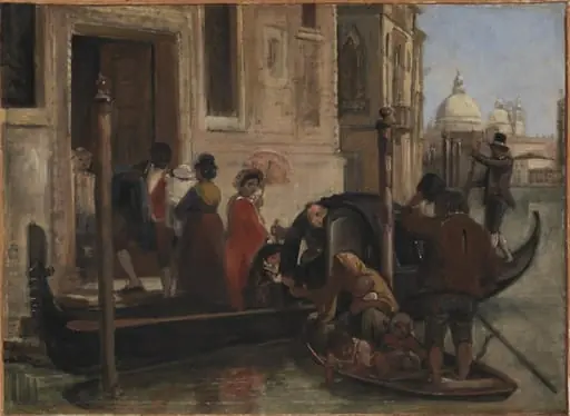 Landing in Venice. In the Distance S. Maria delle Salute, by Unknown