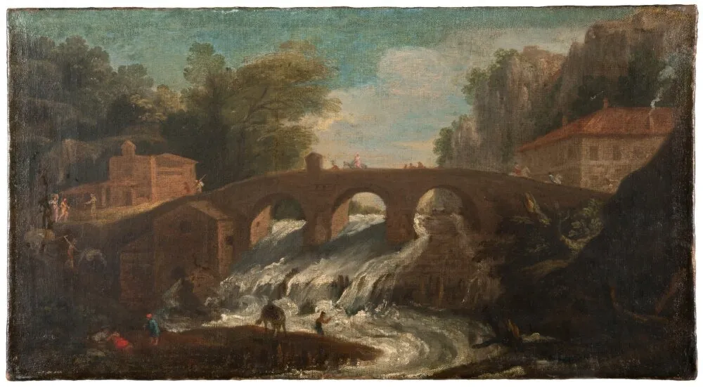 Landscape, by Unknown, oil, 1749