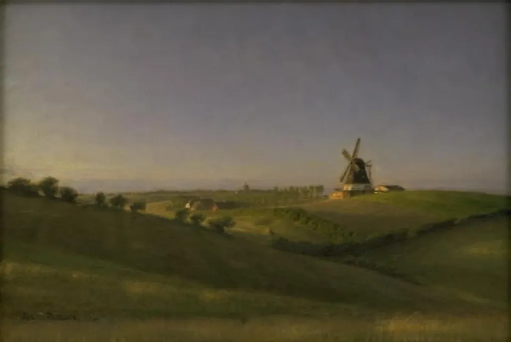 Landscape at Kolding, Jutland, at Sunset, by Unknown, unspecified, 1896