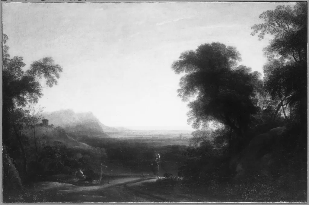 Landscape at Sunset, by Unknown, oil