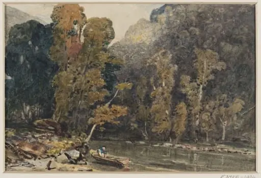 Landscape drawing, by Unknown