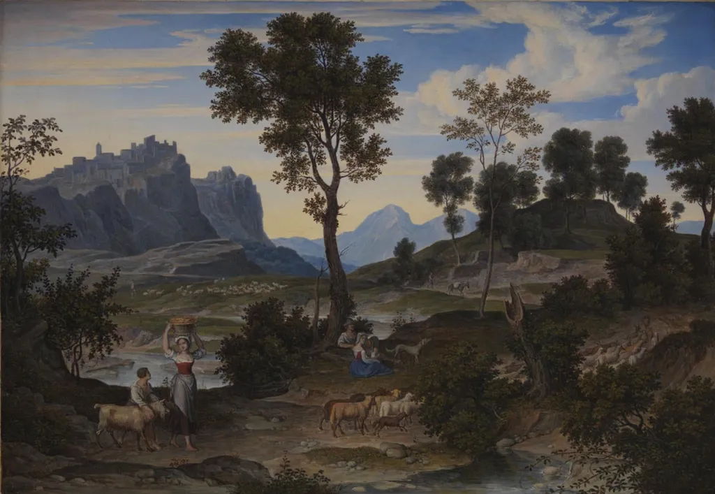 Landscape from Civitella near Olevano, by Unknown, unspecified, 1823