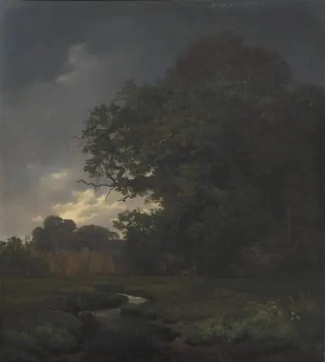 Landscape in Cloudy Weather. Late Afternoon, by Unknown