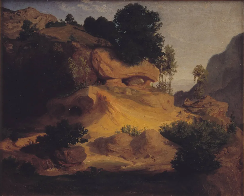 Landscape near Subiaco, Italy, by Unknown, unspecified, 1847