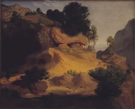 Landscape near Subiaco, Italy, by Unknown