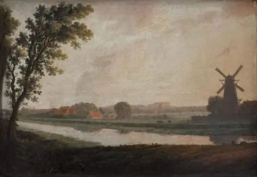 Landscape outside Copenhagen with Frederiksberg Church and Palace in the Distance, by Unknown
