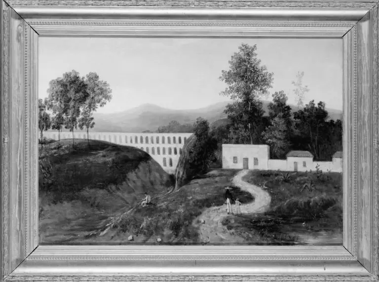 Landscape Showing the Aqueduct of "El Sitio", by Unknown