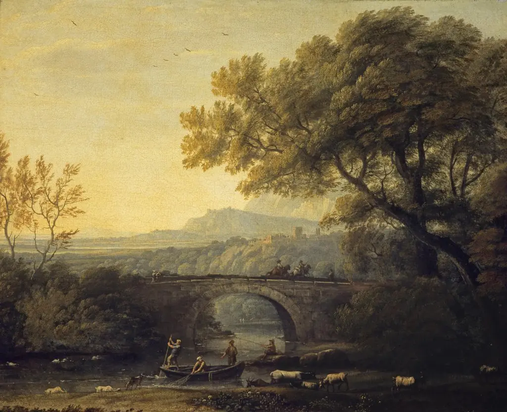 Landscape with a Bridge, by Unknown