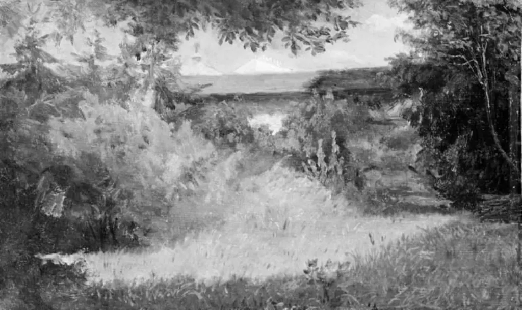 Landscape with a Building in the Background, by Unknown, unspecified, 1850
