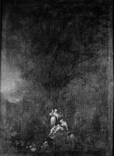 Landscape with a Crayfisher, a Donkey and Peasant Women with their Children, by Unknown