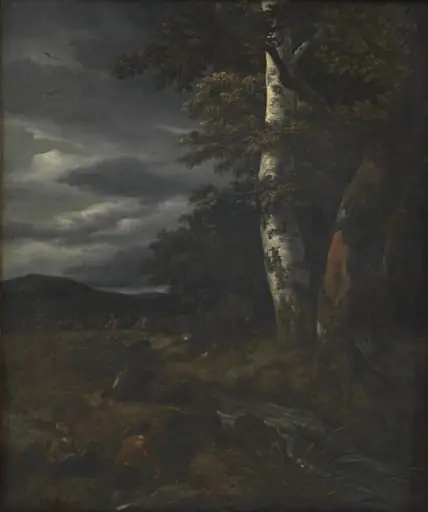 Landscape with a Hunting Scene, by Unknown