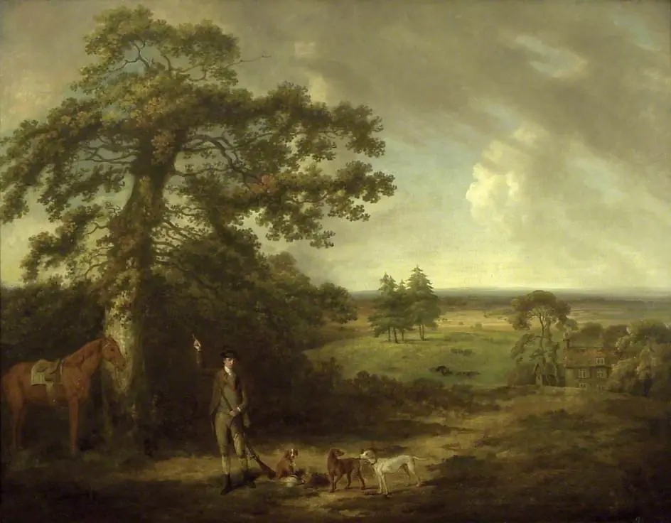 Landscape with a Sportsman, by Unknown
