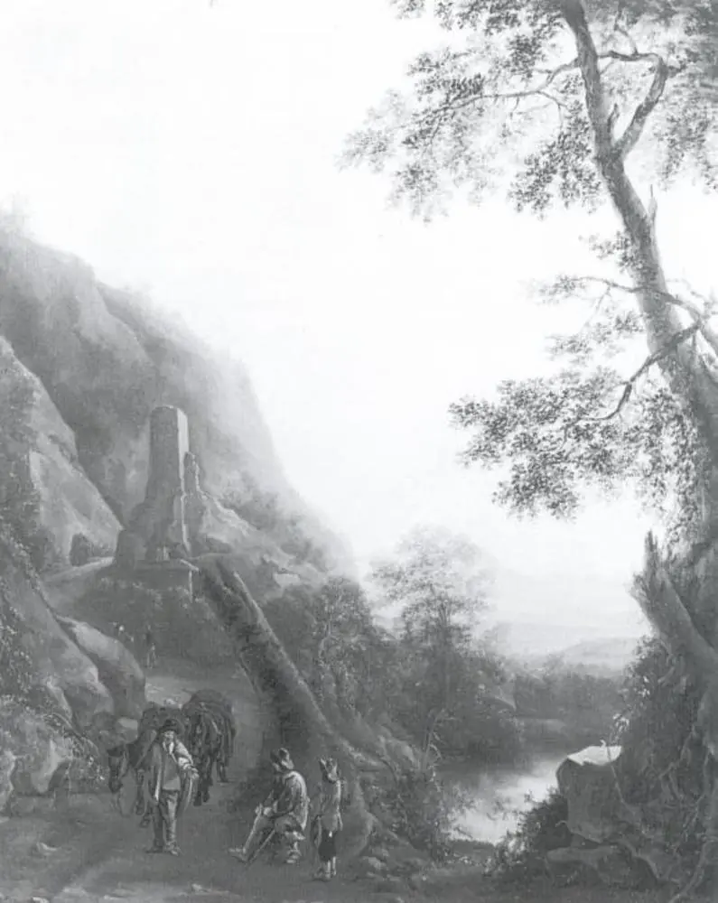 Landscape with a Steep Cliff, by Unknown