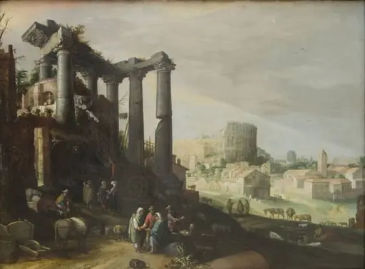 Landscape with a View of Campo Vaccino in Rome, by Unknown