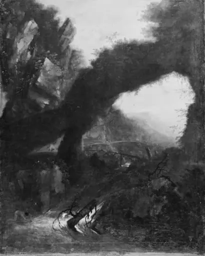 Landscape with a Waterfall in the Foreground, by Unknown