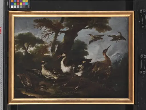 Landscape with Birds, by Unknown