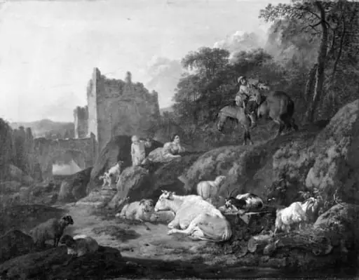 Landscape with Cattle, by Unknown