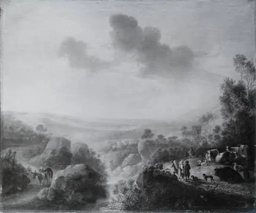 Landscape with Cattle by a Brook, by Unknown