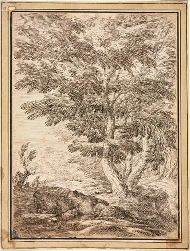 Landscape with Clump of Trees, by Unknown