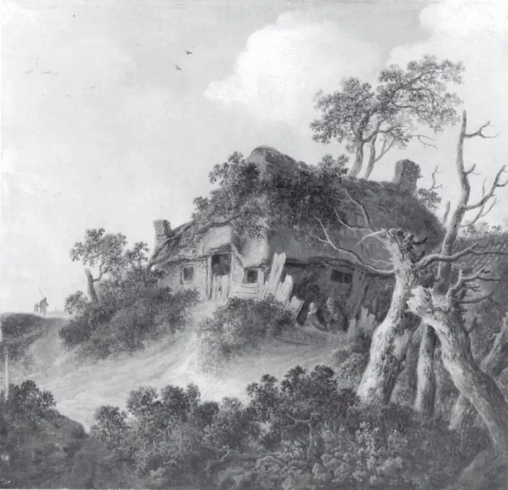 Landscape with Farm House on a Hill, by Unknown