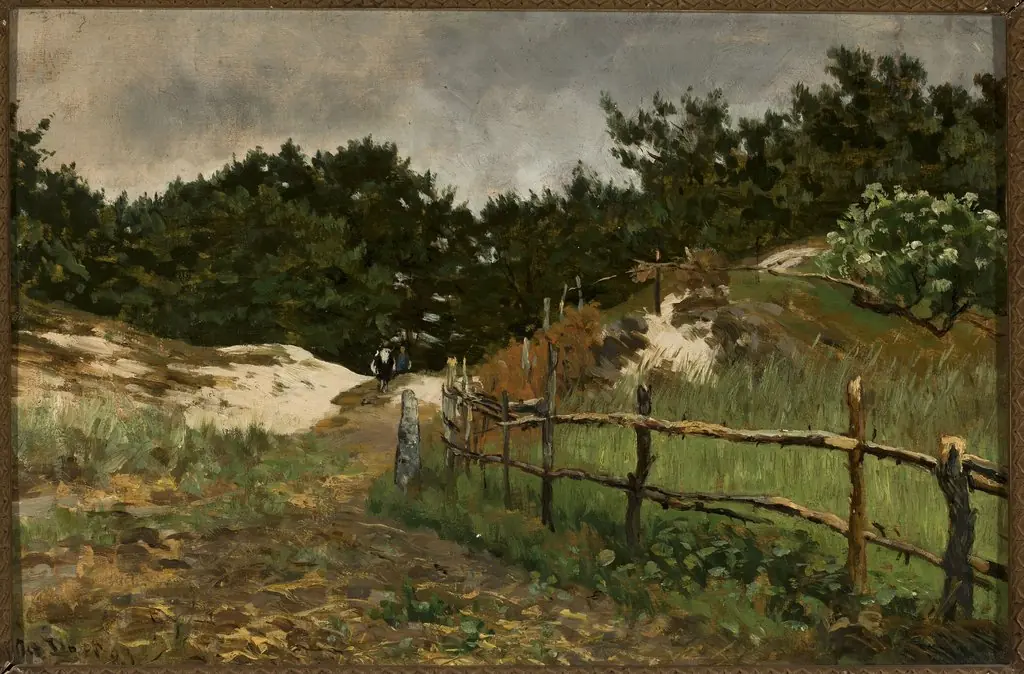 Landscape with forest and hills, by Unknown