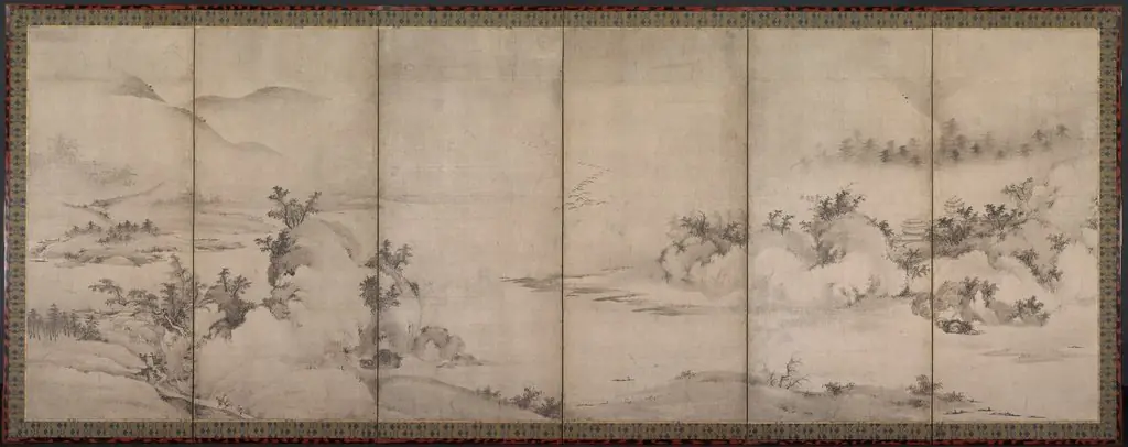 Landscape with Motifs from the Eight Views of Xiao-Xiang, by Unknown