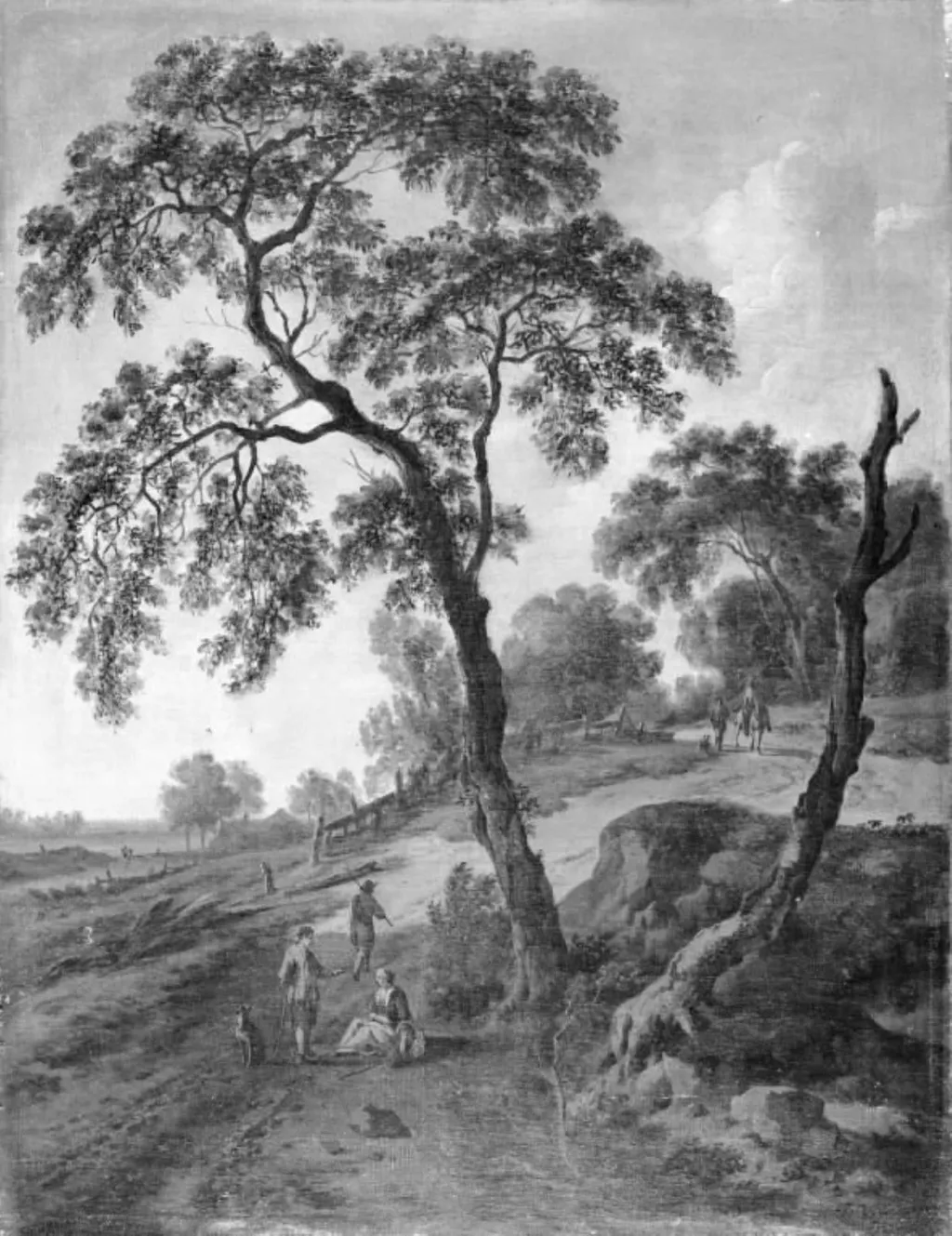Landscape with People on Foot, by Unknown, unspecified, 1650