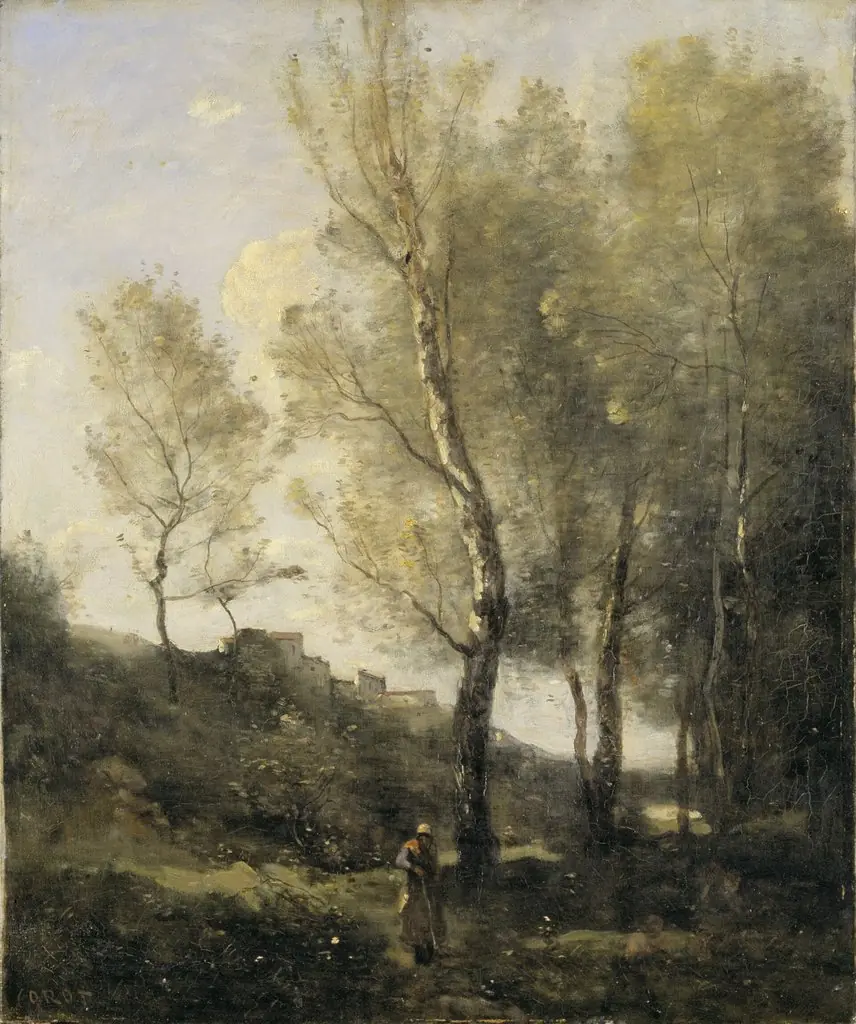 Landscape with Poplars, by Unknown