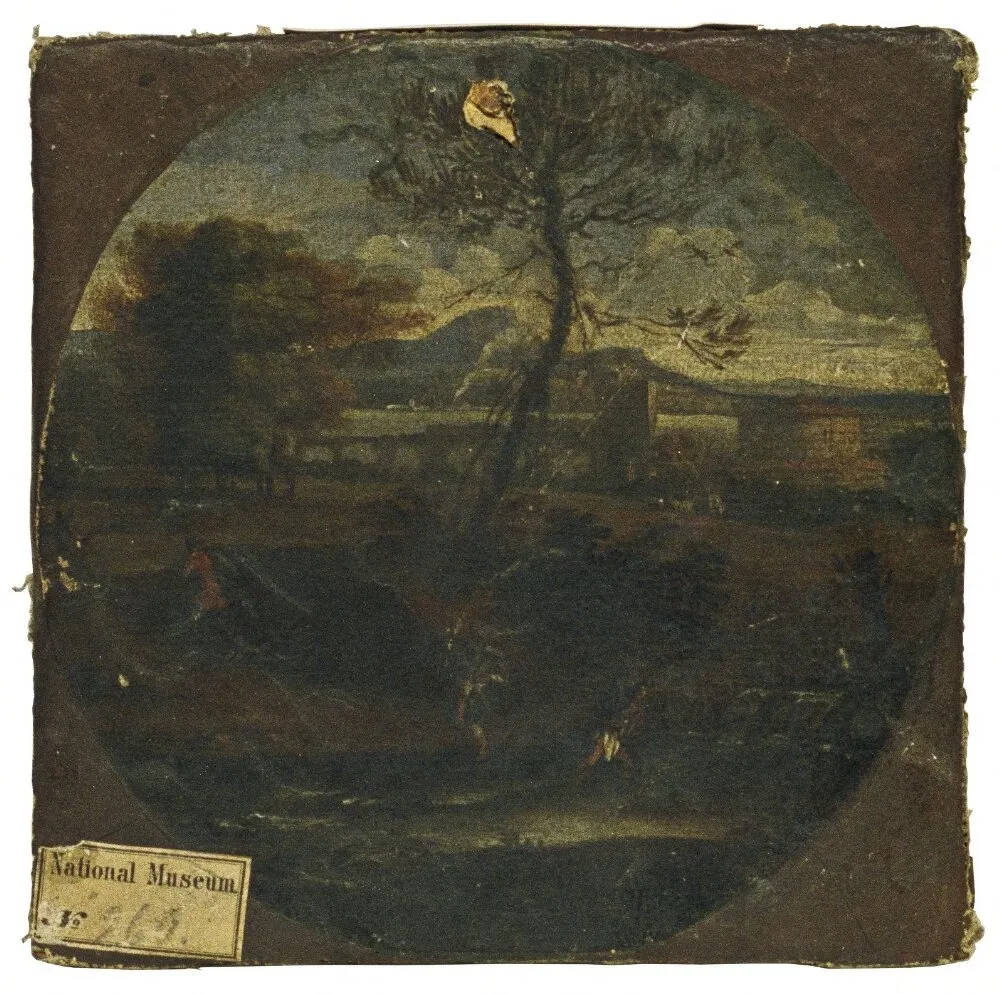 Landscape with rest on flight into Egypt, by Unknown, unspecified, 1649