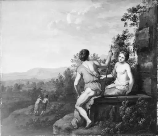 Landscape with Shepherd and Shepherdess, by Unknown