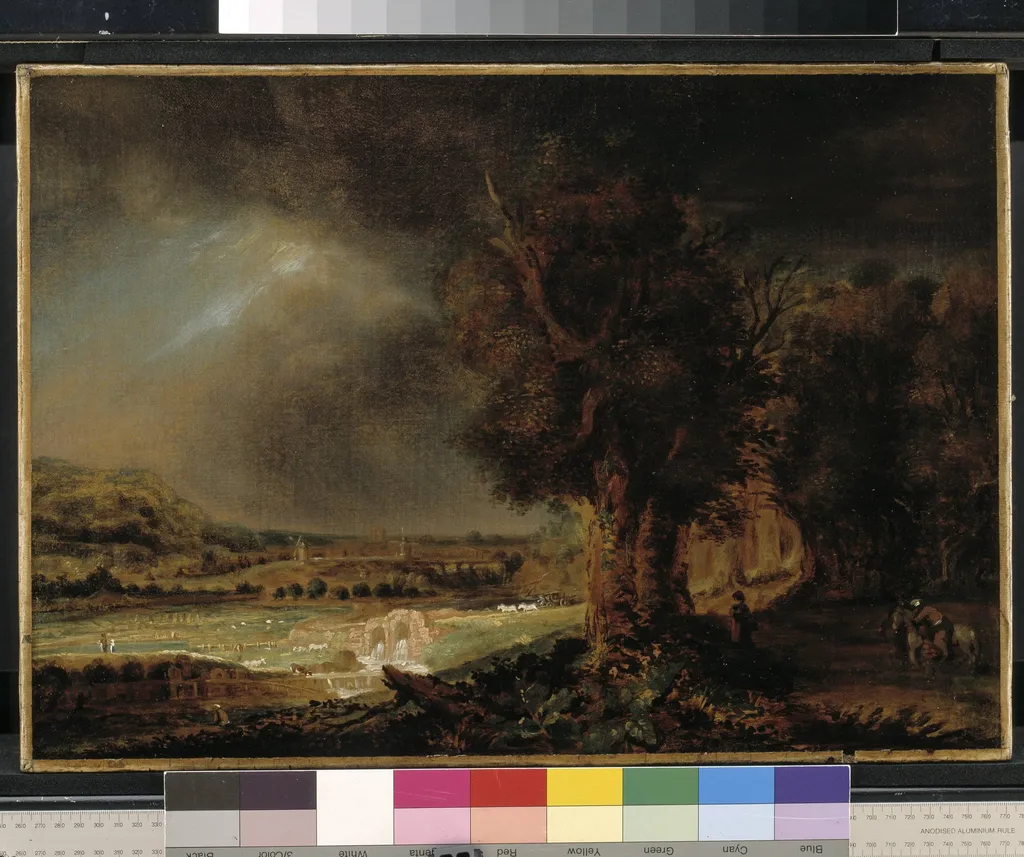 Landscape with the Good Samaritan, by Unknown, unspecified, 1750