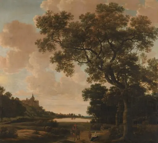 Landscape with the Schwanenburg, Cleves, by Unknown