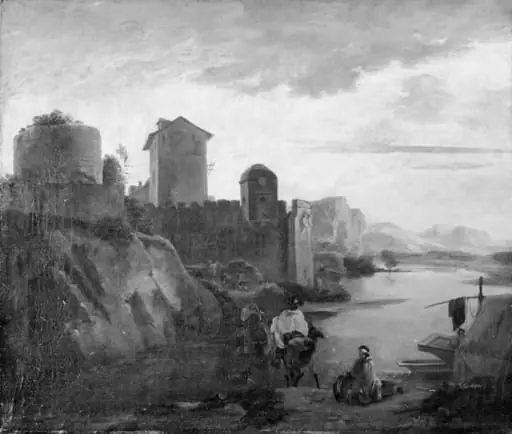 Landscape with Travellers, by Unknown