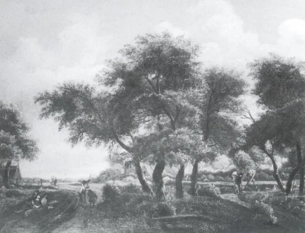 Landscape with Trees, by Unknown