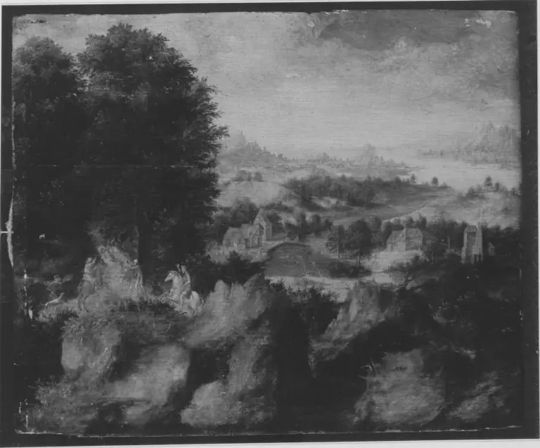 Landschaft mit Hirschjagd, by Unknown