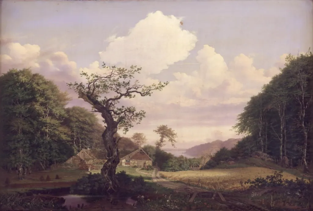 Landskab med udsigt mod Sjælsø nær Hørsholm, by Unknown, 1850