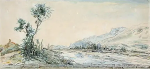 Landskab ved floden Le Drac nær Grenoble, by Unknown