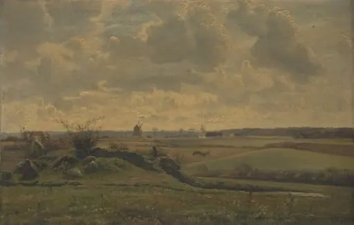 Landskab ved Gyrstinge, by Unknown