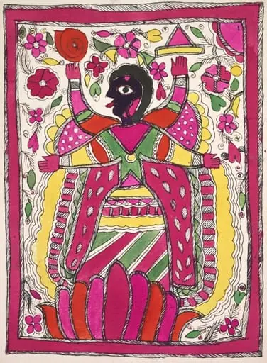 Large, multi-armed figure facing left, by Unknown