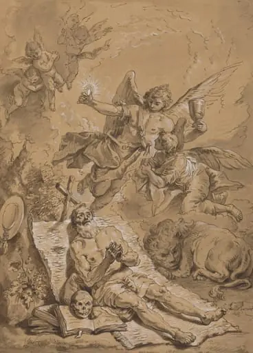 Last Communion of Saint Jerome, by Unknown