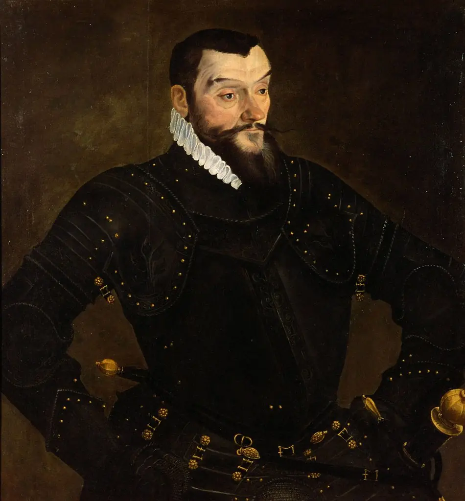 Lazarus von Schwendi (1522-1584) im Harnisch, Kniestück, by Unknown