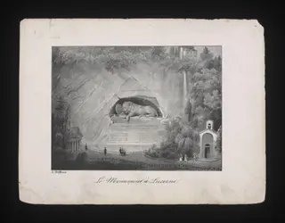 Le Monument à Lucerne, by Unknown, 1850