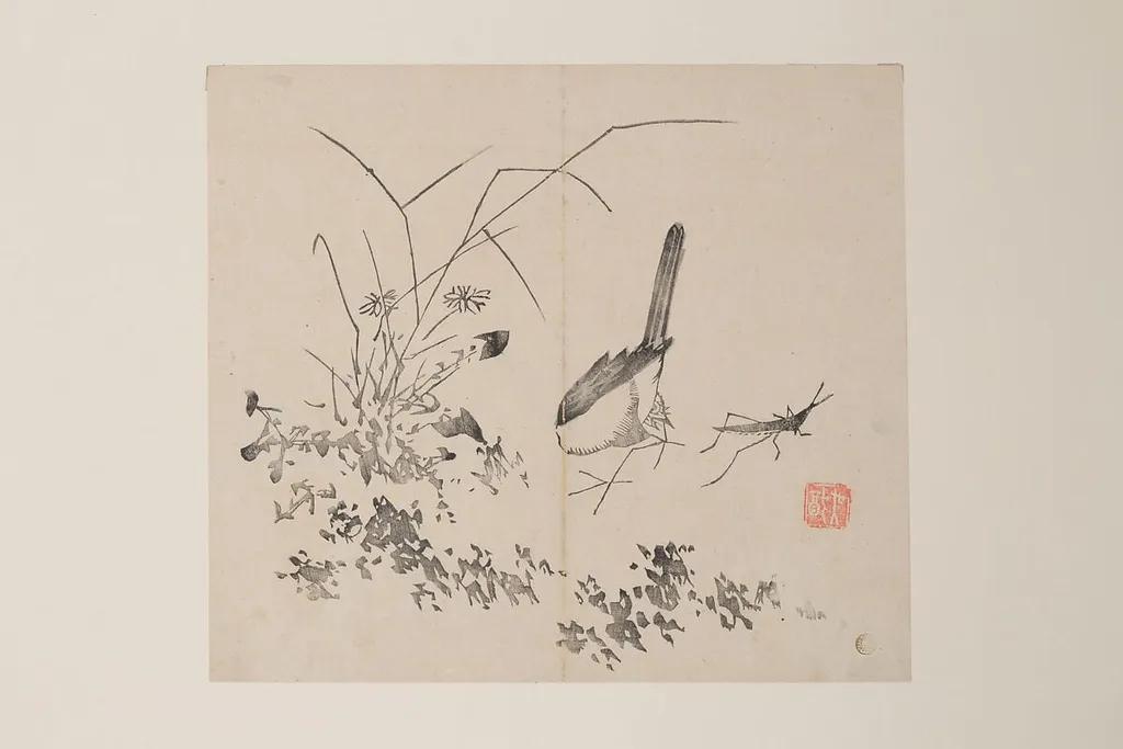 明 十竹齋書畫譜 四開|Leaf from the Ten Bamboo Studio Manual of Painting and Calligraphy, by Unknown, ink, 1633