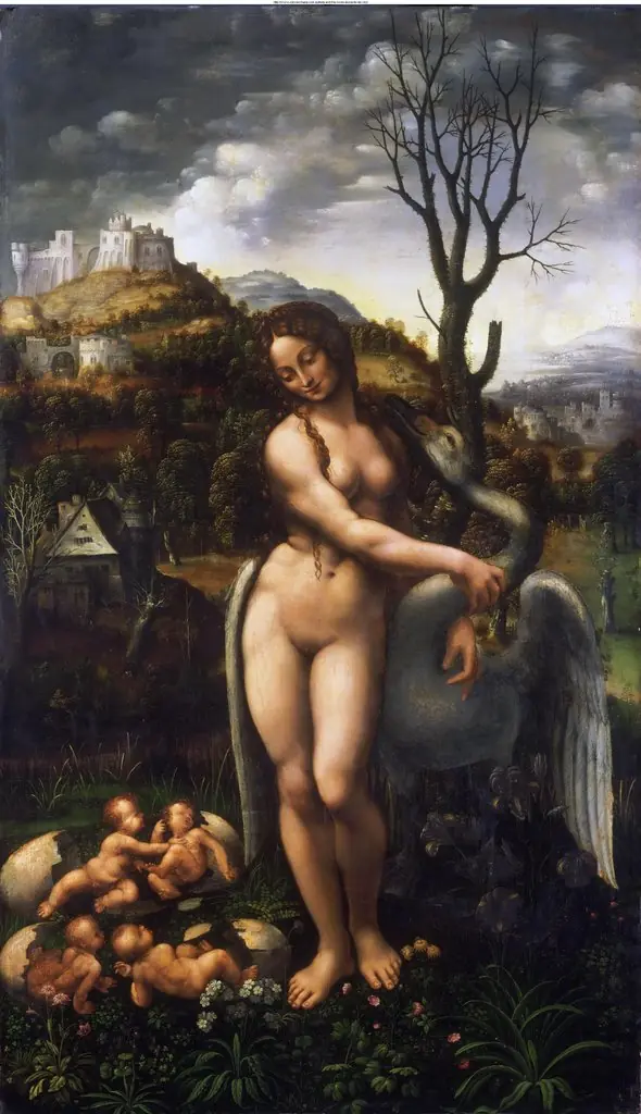 Leda and the Swan, by Unknown