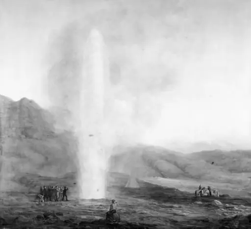 Lille Geysir på Island, by Unknown