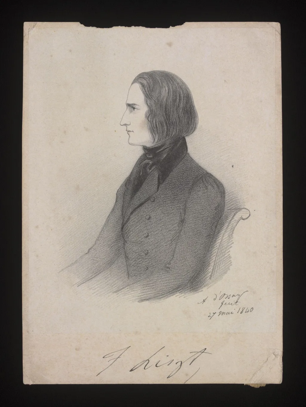 Liszt, by Unknown, 1840