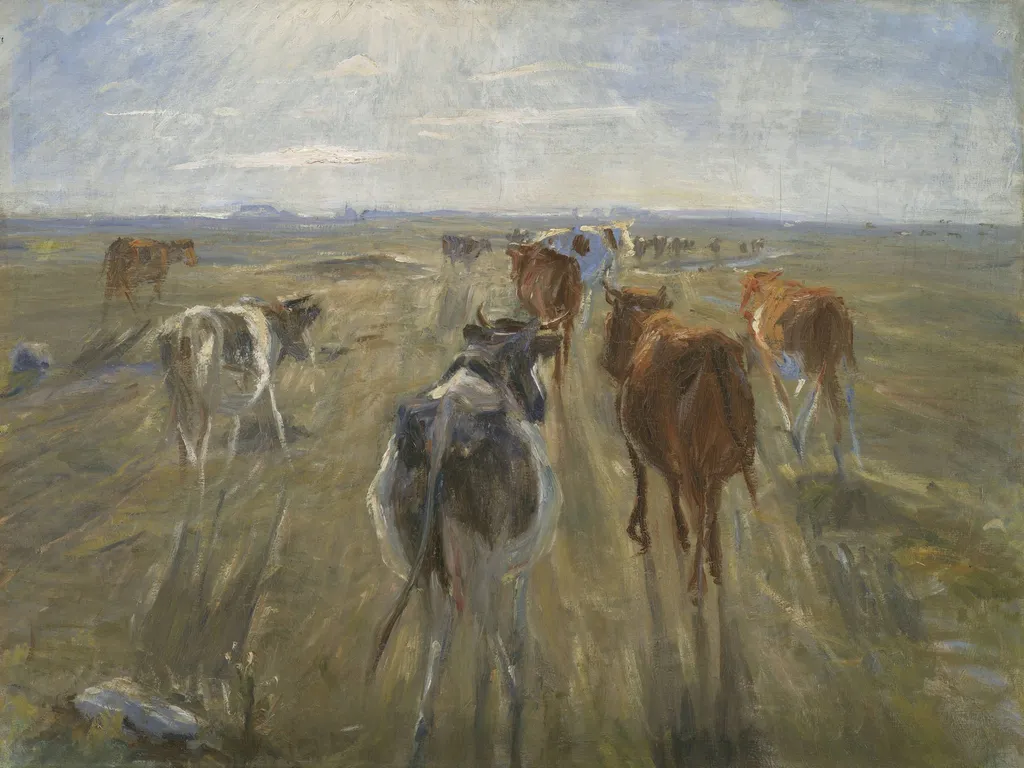 Long Shadows. Cattle on the Island of Saltholm, by Unknown, 1850