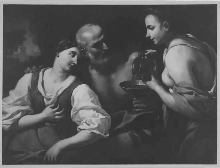 Lot und seine Töchter, by Unknown