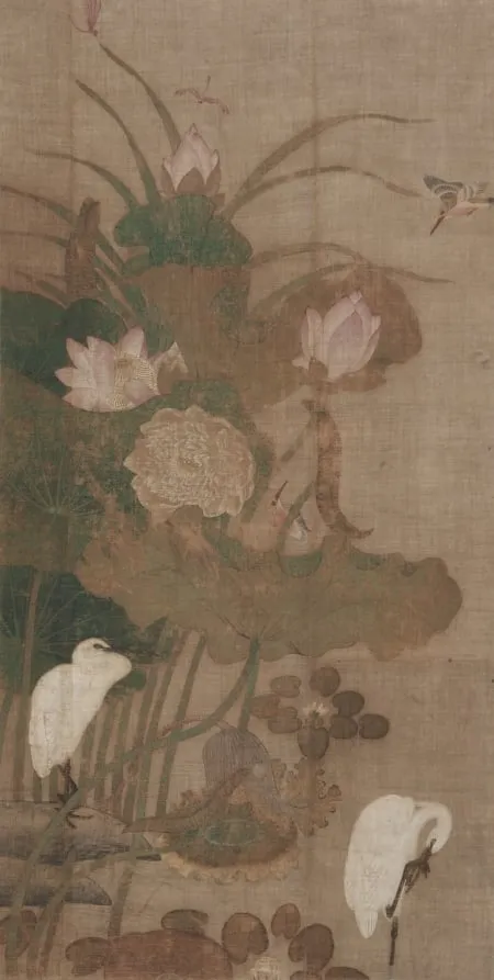 Lotuses, Insects, and Birds, by Unknown, unspecified, 1804