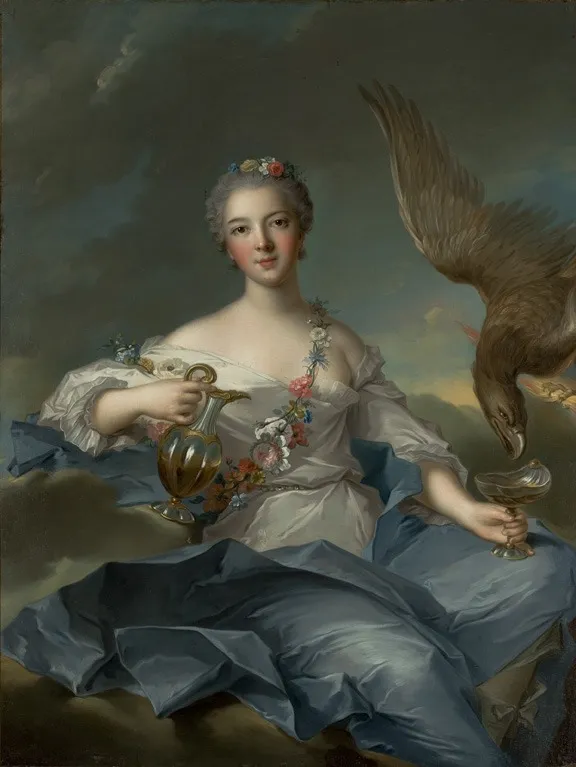 Louise Henriette de Bourbon, future Duchess of Orleans, as Hebe, by Unknown, oil, 1747